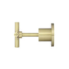 Meir Round Cross Jumper Valve Wall Top Assemblies Tiger Bronze in side view - The Blue Space