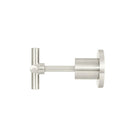 Meir Round Cross Jumper Valve Wall Top Assemblies Brushed Nickel - The Blue Space