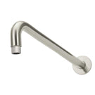 Meir Round Curved Wall Shower Arm 400mm Brushed Nickel - The Blue Space 