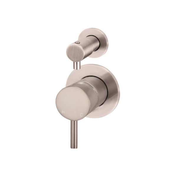 Meir Round Diverter Mixer - Champagne