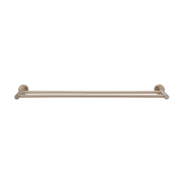 Meir Round Double Towel Rail 600mm - Champagne