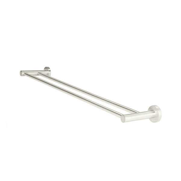 Meir Round Double Towel Rail 600mm - Brushed Nickel