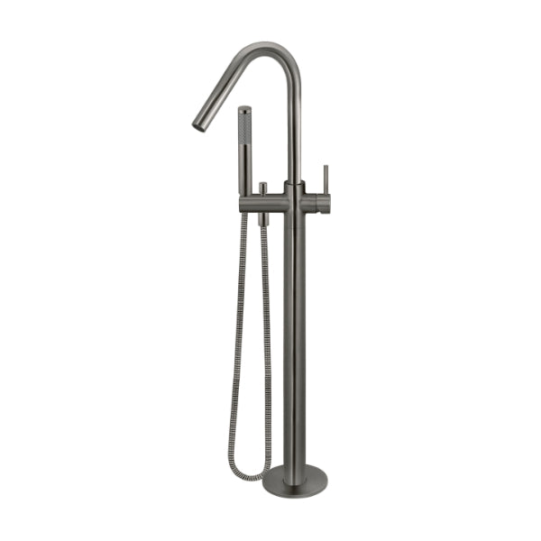 Meir Freestanding Round Bath Mixer with Hand Spray - Shadow