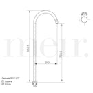 Meir Round Freestanding Bath Filler Technical Drawing -  The Blue Space