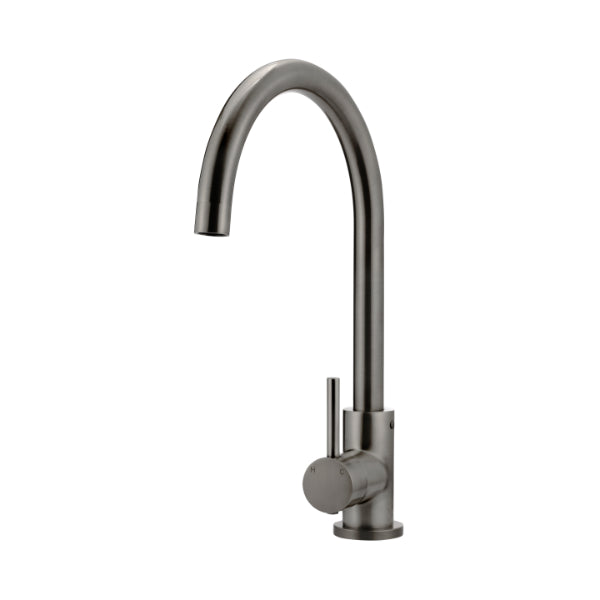 Meir Round Gooseneck Kitchen Sink Mixer - Shadow