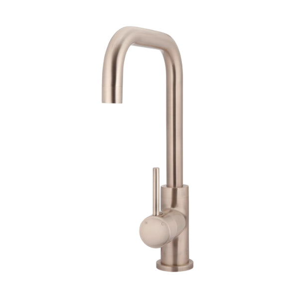 Meir Round Squareline Kitchen Sink Mixer - Champagne