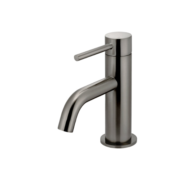 Meir Round Piccola Curved Basin Mixer Shadow - The Blue Space