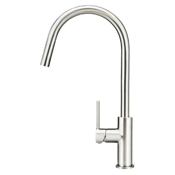 Meir Round Piccola Pull Out Kitchen Sink Mixer Tap Brushed Nickel