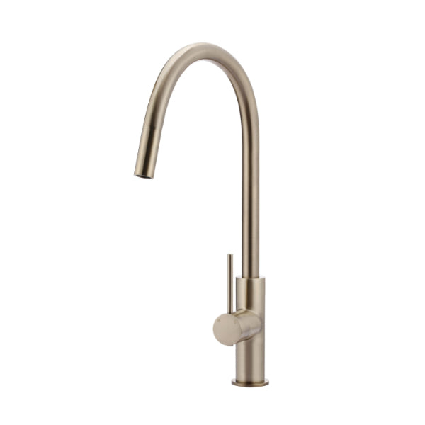 Meir Round Piccola Pull Out Kitchen Sink Mixer Tap Champagne