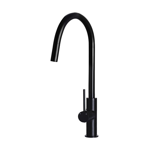 Meir Round Piccola Pull Out Kitchen Sink Mixer Tap Matte Black