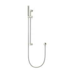 Meir Round Shower on Rail - Brushed Nickel - The Blue Space