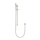 Meir Round Shower on Rail - Brushed Nickel back view - The Blue Space
