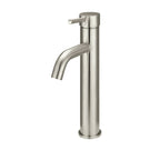 Meir Round Tall Curved Basin Mixer Brushed Nickel - The Blue Space