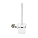 Meir Round Toilet Brush and Holder Brushed Nickel - The Blue Space