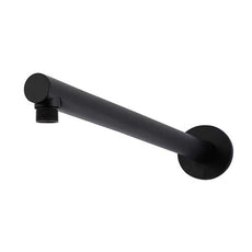 Meir Round Wall Shower Arm 400mm Matte Black - The Blue Space 