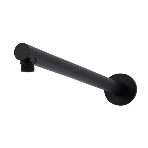 Meir Round Wall Shower Arm 400mm Matte Black