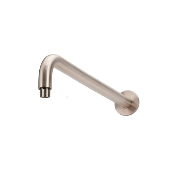 Meir Round Wall Shower Curved Arm 400mm Champagne