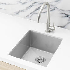 Meir Single Bowl PVD Kitchen Sink 440mm Brushed Nickel - The Blue Space
