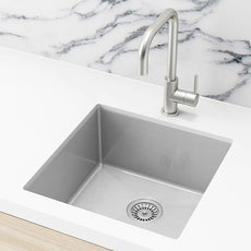 Meir Kitchen Sink Single Bowl 450mm x 450mm Brushed Nickel - The Blue Space