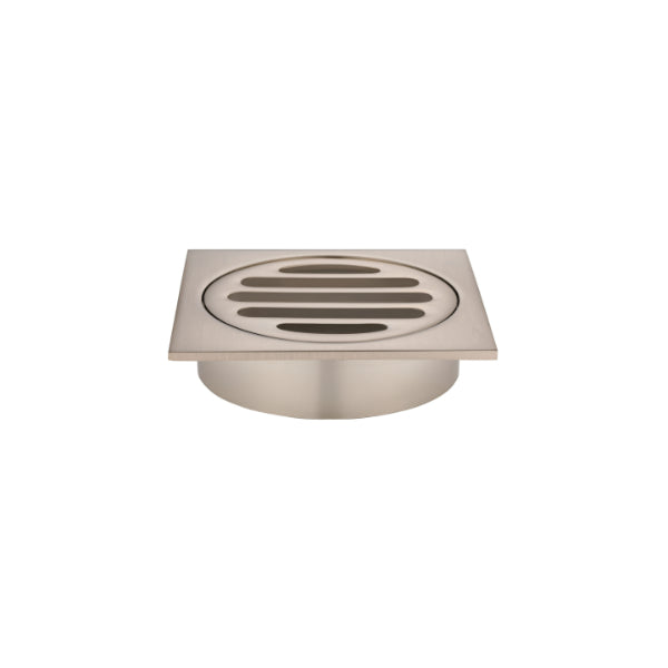 Meir Square Floor Grate Shower Drain 80mm Outlet - Champagne | The Blue Space