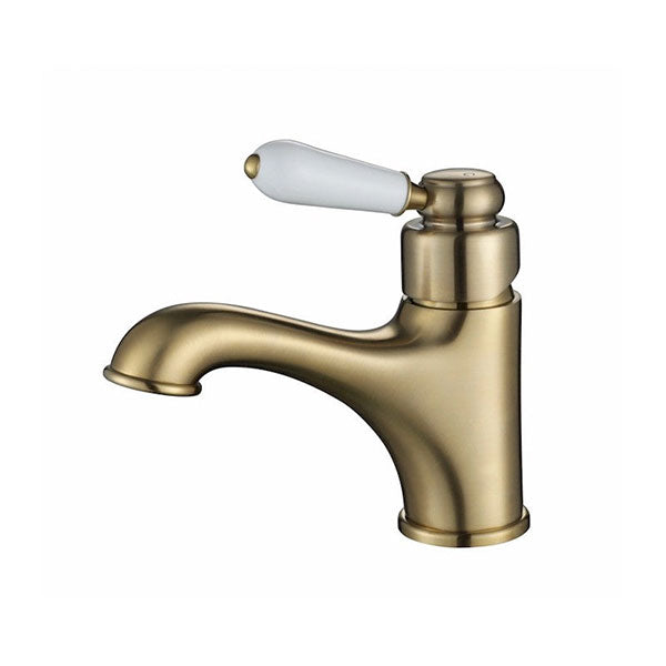 Modern National Bordeaux Basin Mixer - Brushed Bronze
