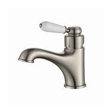 Modern National Bordeaux Basin Mixer Brushed Nickel - Online at The Blue Space