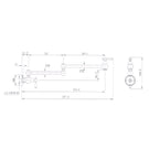 Modern National Bordeaux Cold Water Kitchen Pot Filler Technical Drawing - The Blue Space