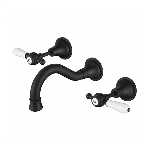 Modern National Bordeaux Wall Bath Set Black
