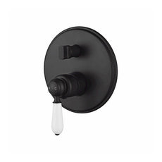 Modern National Bordeaux Shower Mixer with Diverter in Black - Online at The Blue Space