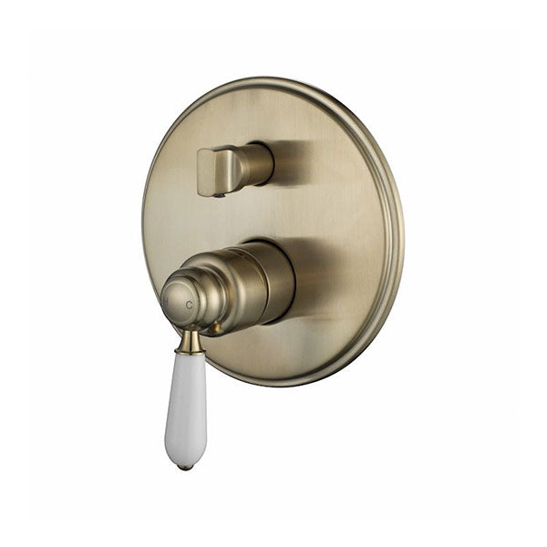 Modern National Bordeaux Shower Mixer with Diverter in Brushed Bronze - Online at The Blue Space