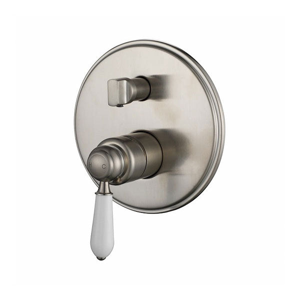 Modern National Bordeaux Shower Mixer with Diverter in Brushed Nickel - Online at The Blue Space
