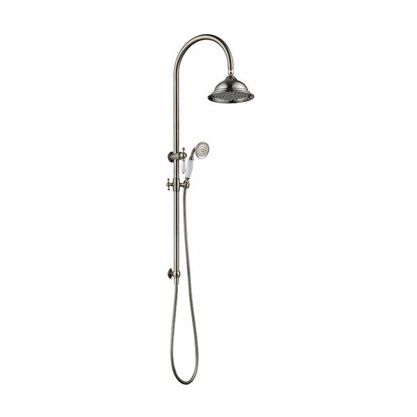 Modern National Bordeaux Twin Shower System Brushed Nickel - Online at The Blue Space