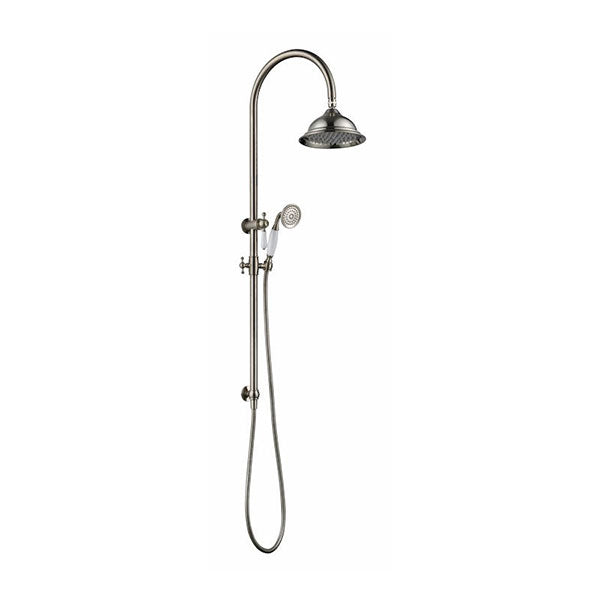 Modern National Bordeaux Twin Shower System Brushed Nickel
