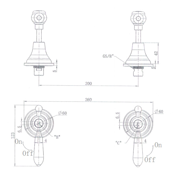 Modern National Bordeaux Wall Top Assemblies Technical Drawing - The Blue Space