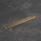 Momo Handles Barrington Backplate to Suit Bar Handle Dark Brushed Brass - The Blue Space
