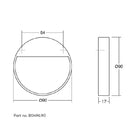 Momo Handles Bau Circular Handle 90mm Technical Drawing - The Blue Space