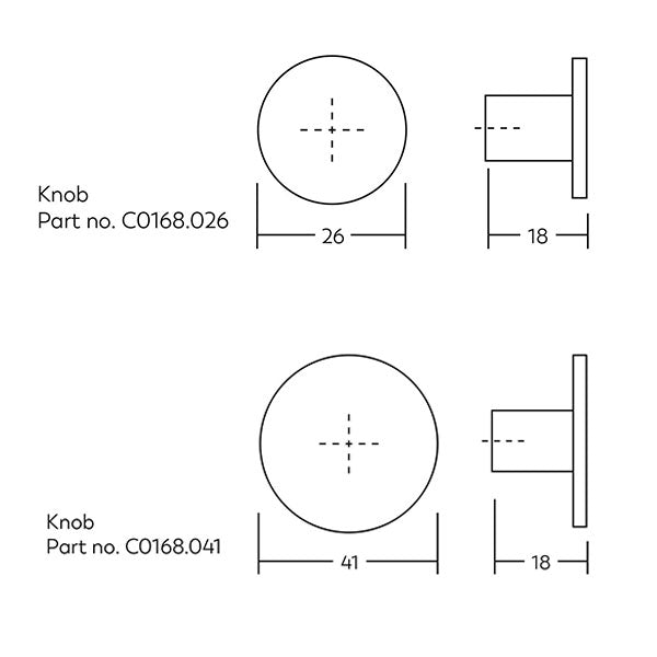 Momo Handles Como Knob Brushed Gold