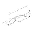 Momo Handles Florencia Bow Handle 76mm Technical Drawing - The Blue Space
