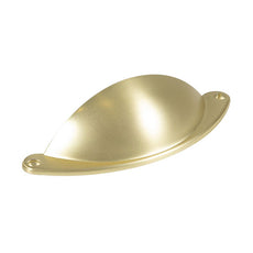 Momo Handles Florencia Cup Pull 64mm Brushed Matt Brass - The Blue Space