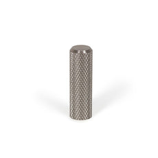 Momo Handles Graf Knurled Cylinder Knob 10mm Dull Brushed Nickel - The Blue Space