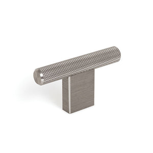 Momo Handles Graf Knurled T Knob 60mm Dull Brushed Nickel