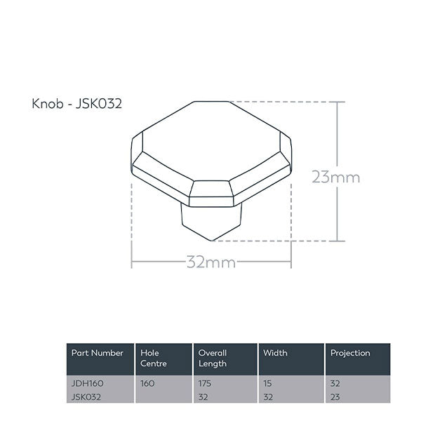 Momo Handles Jago Knob 32mm Brushed Nickel