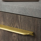 Momo Handles Nick Pull Handle Brushed Matt Brass Lifestyle Image - The Blue Space