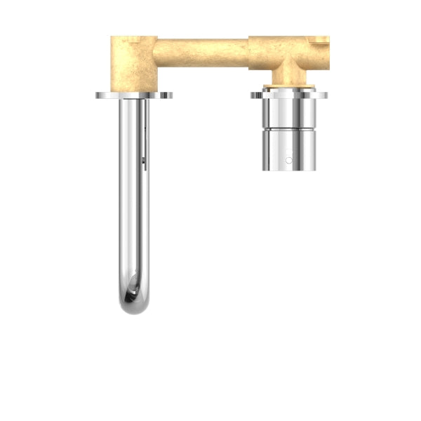 Nero Mecca Wall Basin Mixer Sep BP Handle Up 185mm Sp Chrome