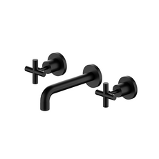 Nero X Plus Wall Basin Set 180mm - Matte Black at The Blue Space