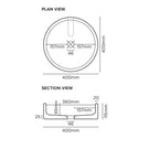 Nood Co Hoop Surface Mount Basin Technical Drawing - The Blue Space