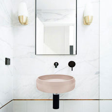 Nood Co Prism Basin Circle Wall Hung Blush Pink - The Blue Space