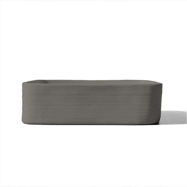 Nood Co Cast Basin Wall Hung Mid Tone Grey - The Blue Space