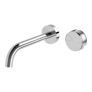 Phoenix Axia Wall Basin/Bath Curved Outlet Set 180mm Chrome