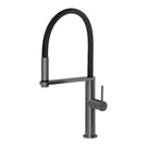 Phoenix Blix Flexible Host Sink Mixer Round in Brushed Carbon - The Blue Space
